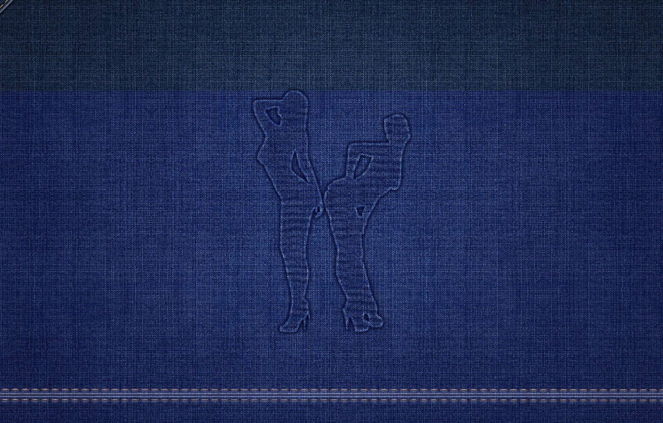 Photo wallpaper jeans, fabric, jeans