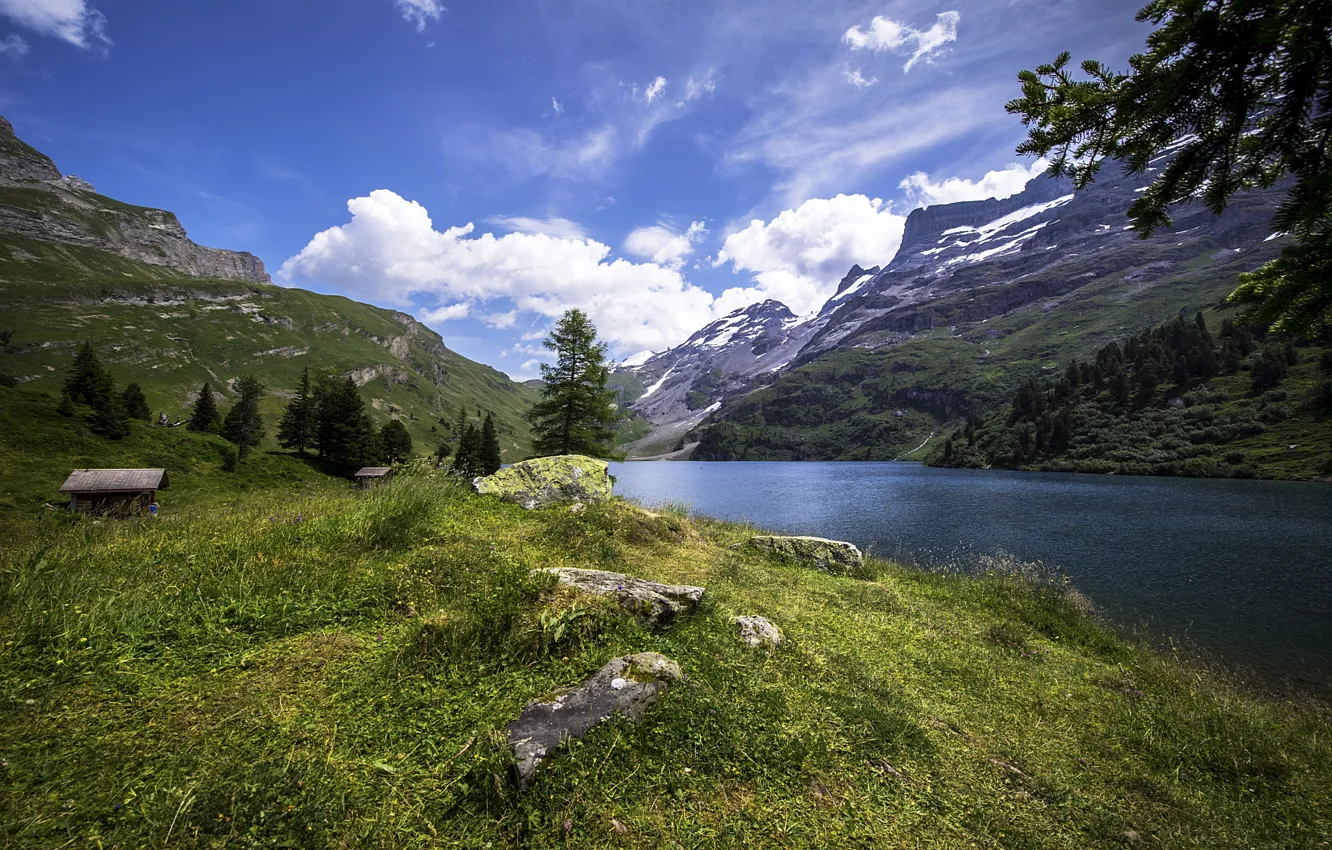 Photo wallpaper lake, Switzerland, Engstlensee
