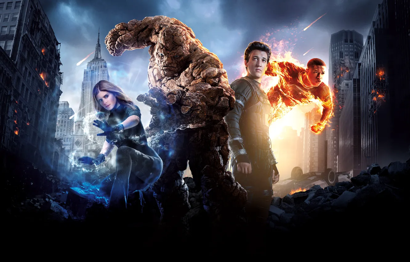 Photo wallpaper city, wallpaper, fire, girl, Heroes, sky, woman, stone