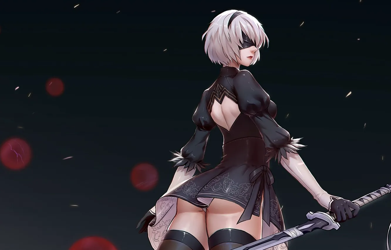 Photo wallpaper girl, games, art, blonde, Nier Automata