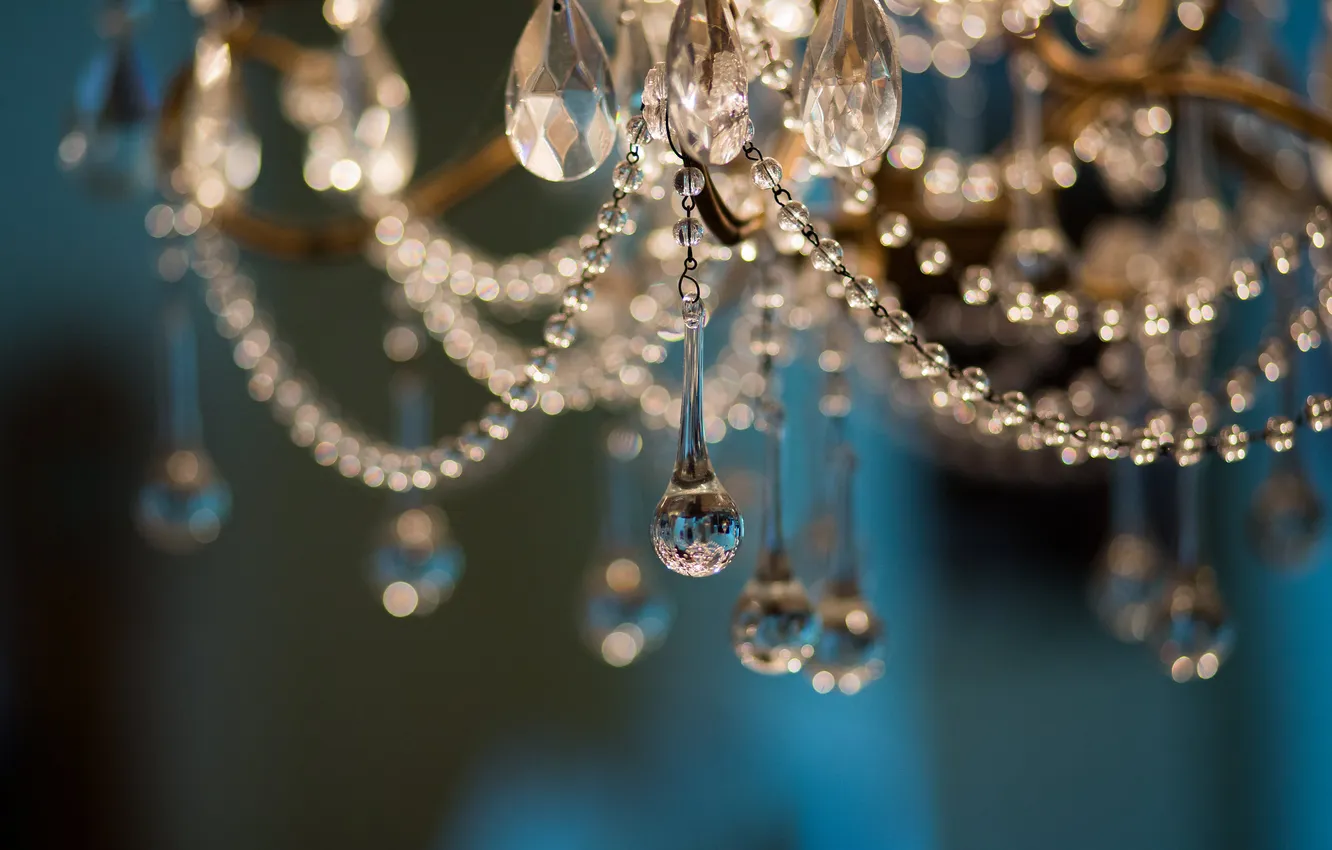 Photo wallpaper light, chandelier, crystal, suspension