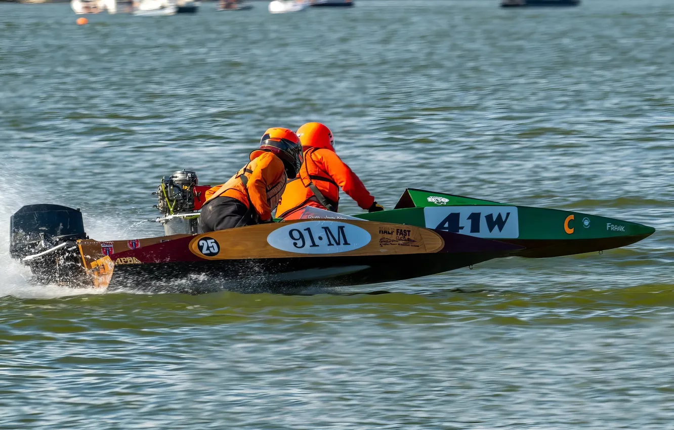 Photo wallpaper race, boat, speed