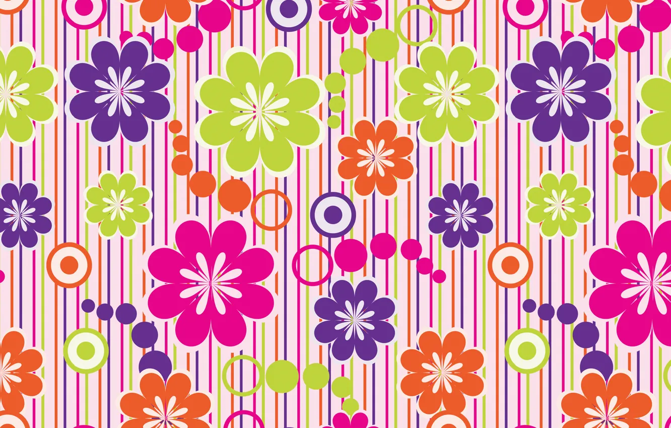 Photo wallpaper strips, flowers, texture, flowers