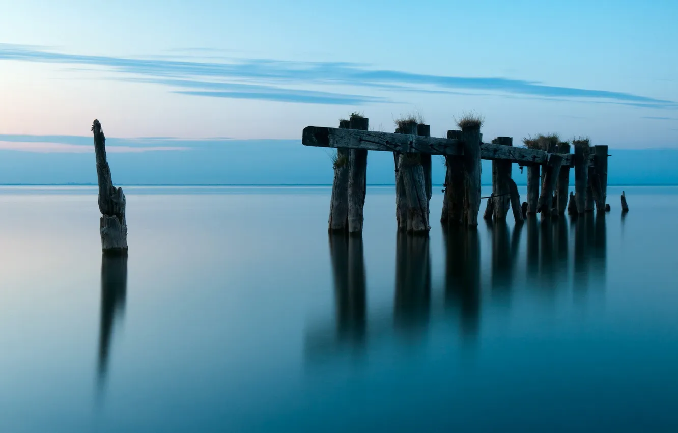 Photo wallpaper sea, landscape, support