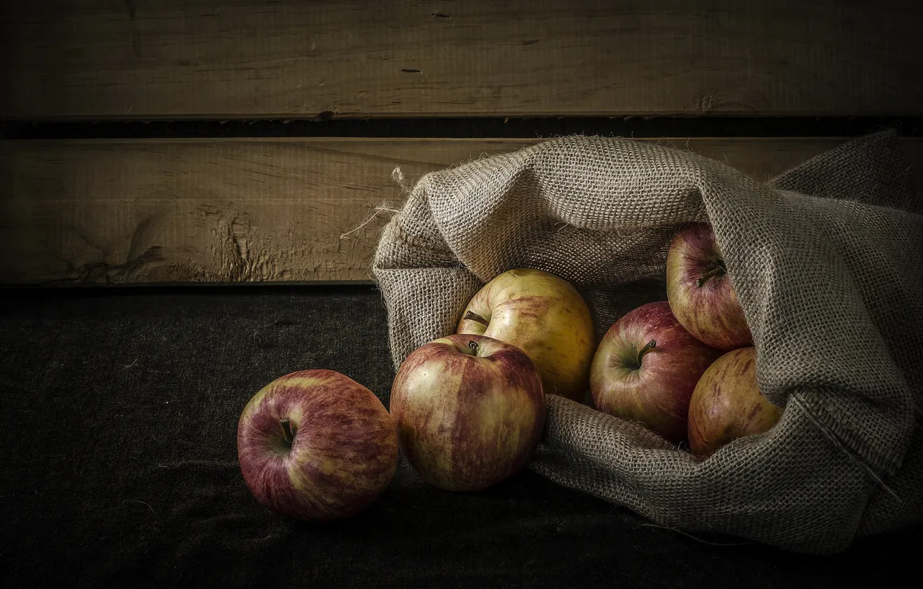 Photo wallpaper apples, food, fruit