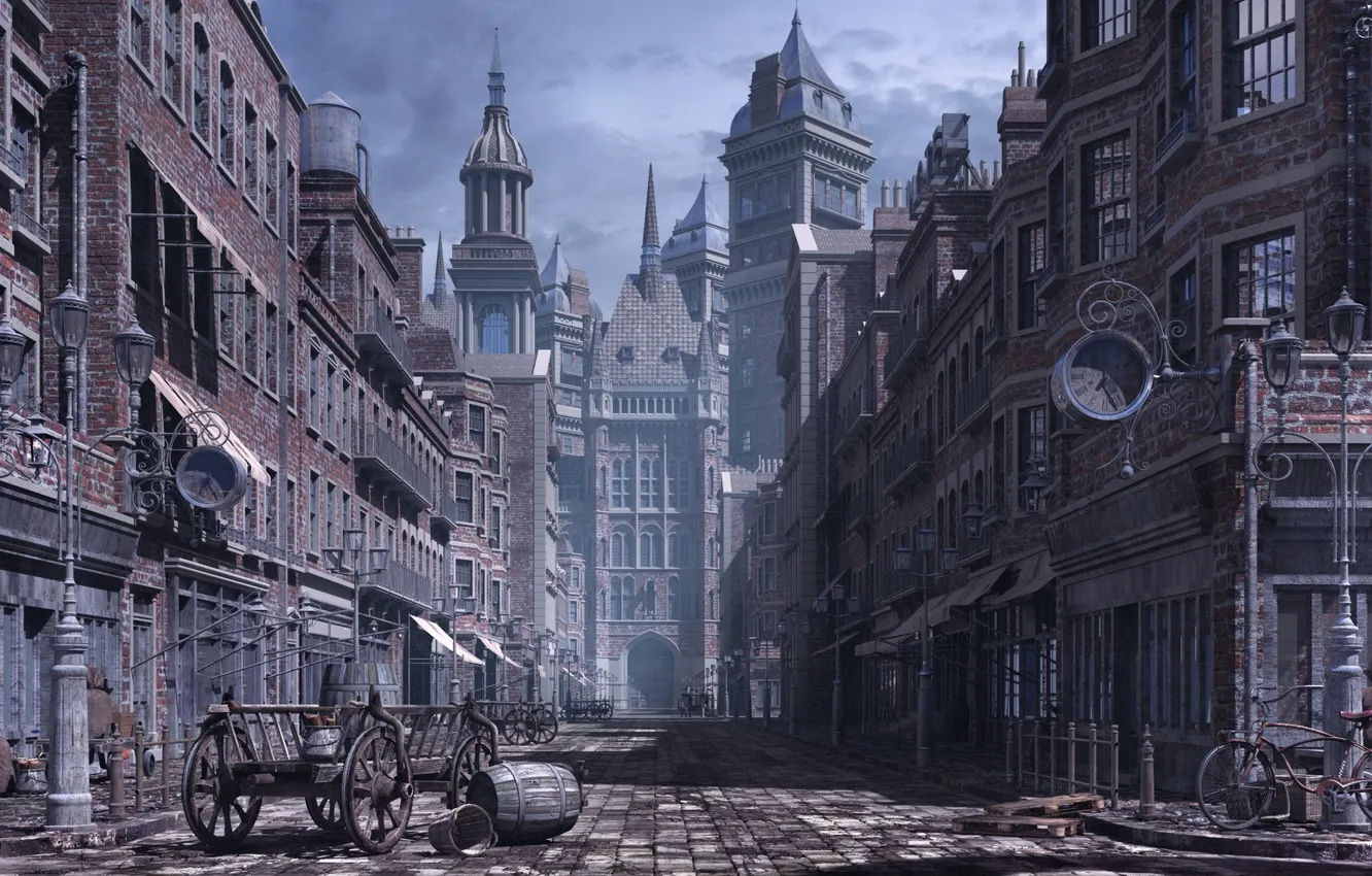 Photo wallpaper bike, watch, cart, victorian, THE GOOD OLD DAYS