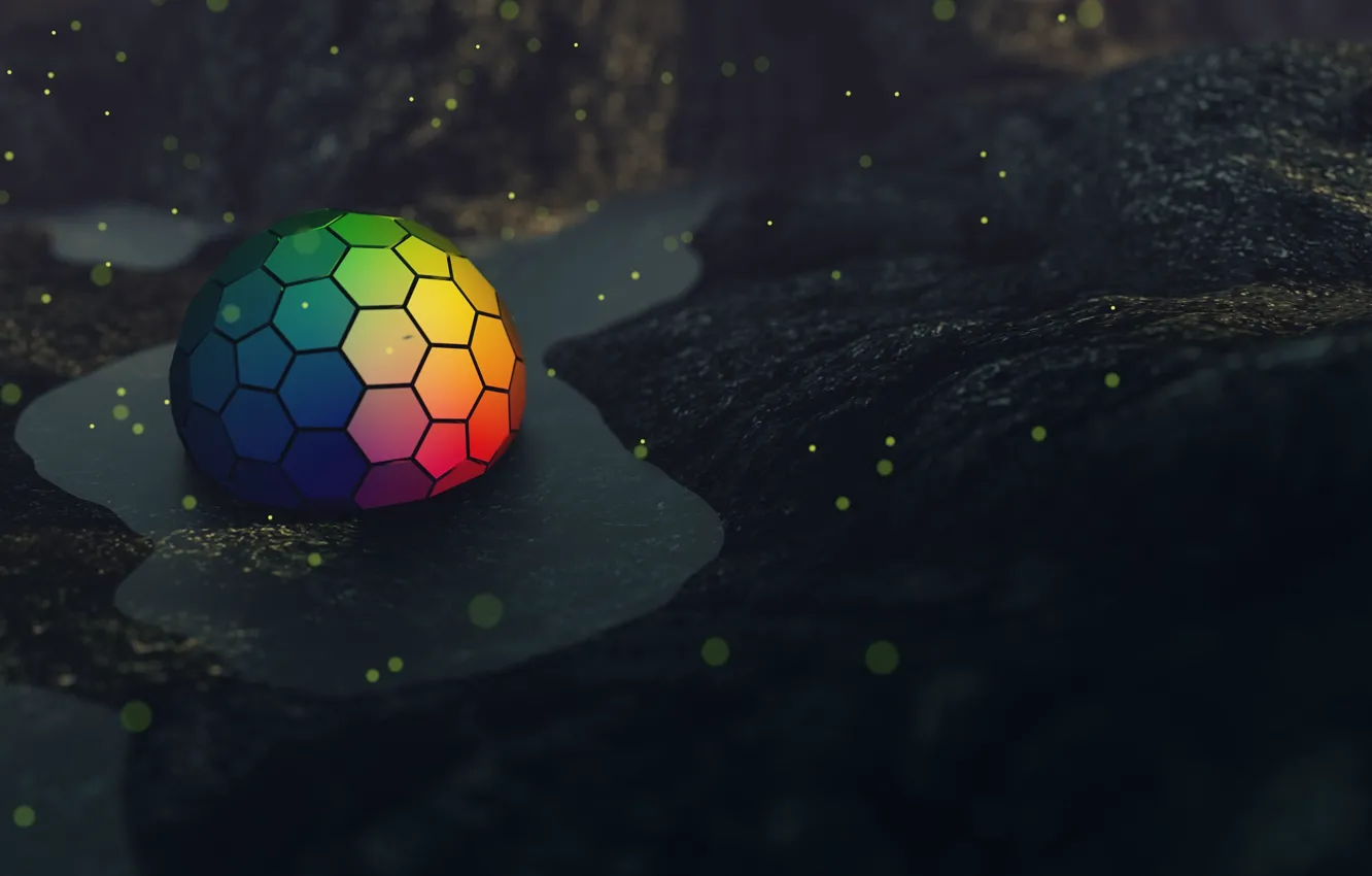 Photo wallpaper abstraction, ball, color