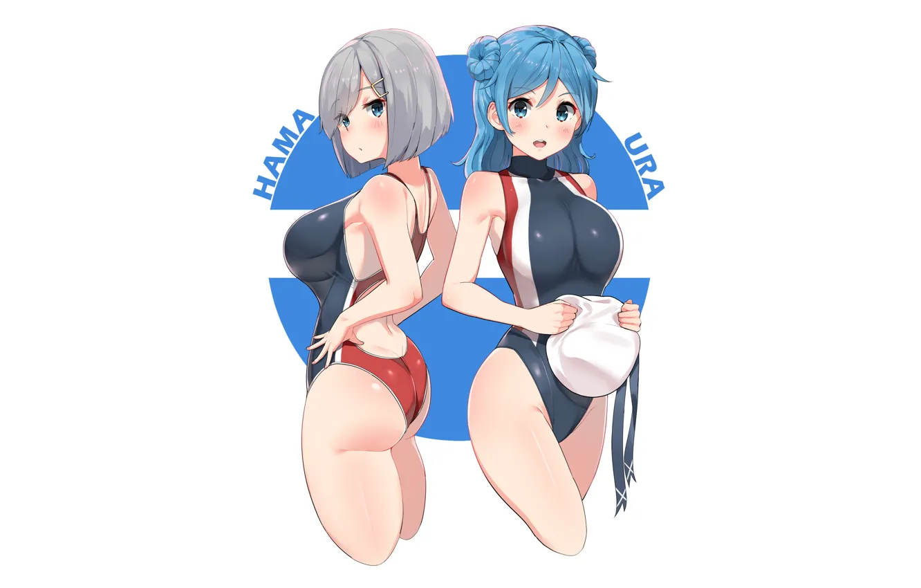 Photo wallpaper sexy, ass, long hair, girls, boobs, anime, beautiful, short hair