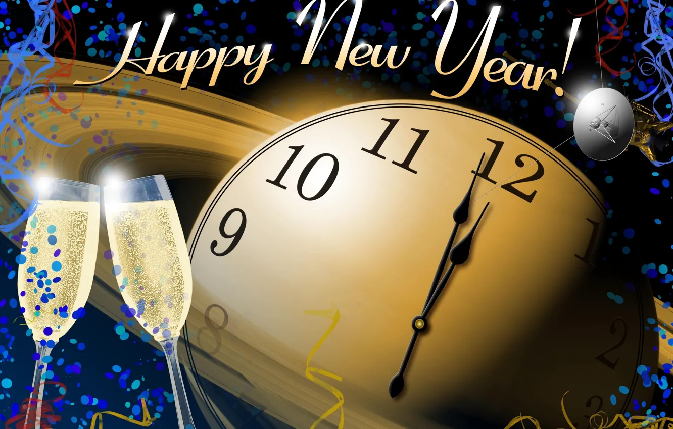 Photo wallpaper holiday, watch, new year, dial, happy new year, holiday, watch, clock