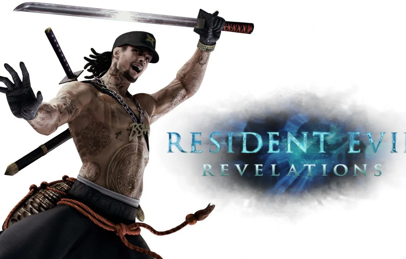 Photo wallpaper sword, tattoo, Resident Evil, ninja, Resident Evil: Revelations, Keith Lumley, Biohazard: Revelations