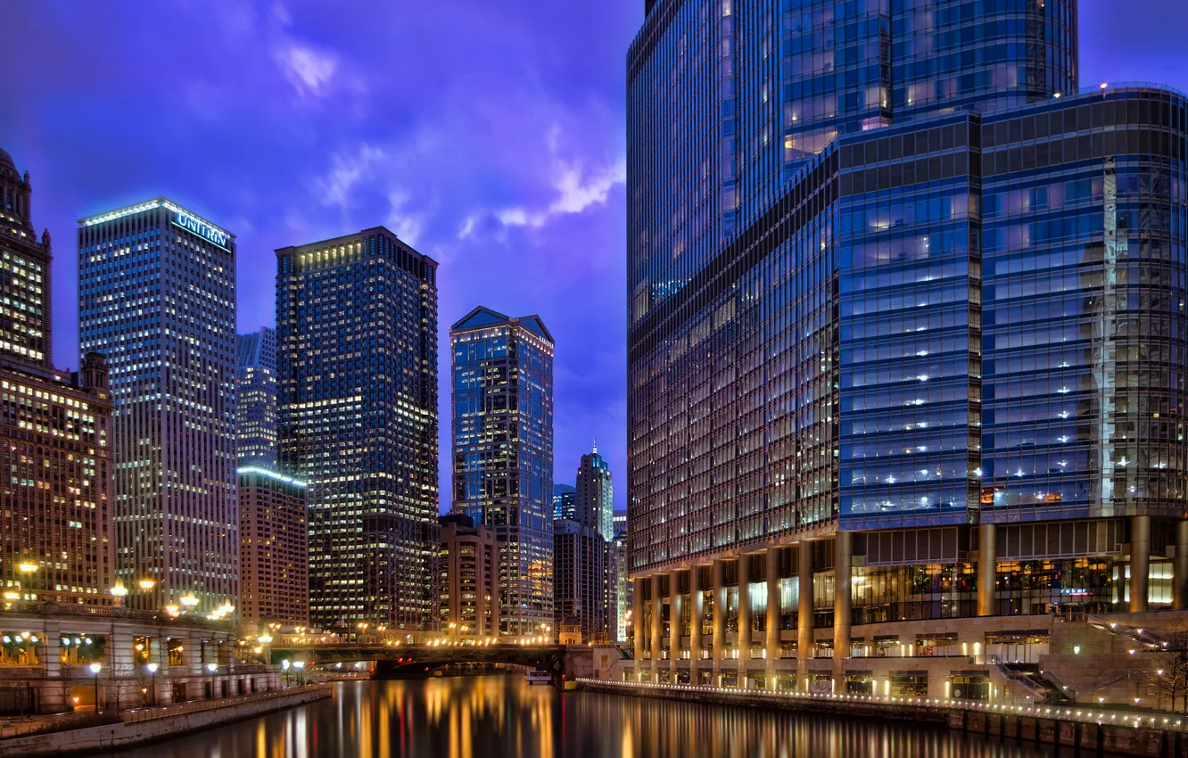 Photo wallpaper Chicago, USA, USA, Chicago, Illinois, State Of Illinois