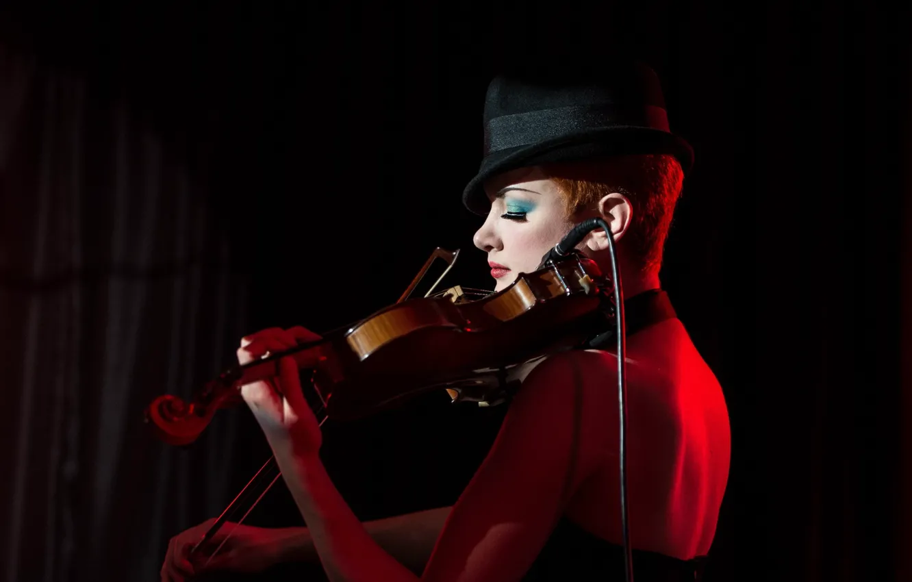 Photo wallpaper girl, music, violin