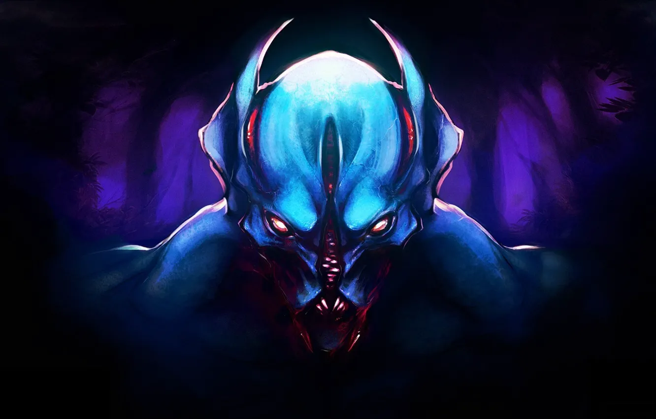 Photo wallpaper forest, blood, monster, art, dota 2, night stalker, GemmaQw, balanar