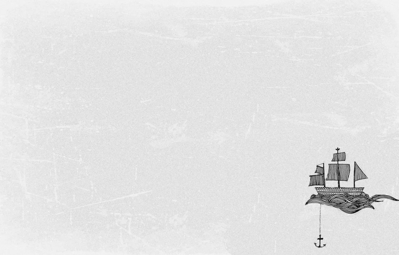 Photo wallpaper background, ship, anchor