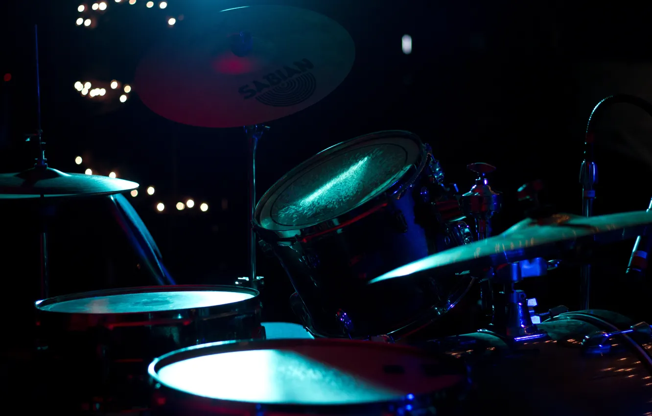 Photo wallpaper macro, lights, scene, blur, devices, sound, concert, hall