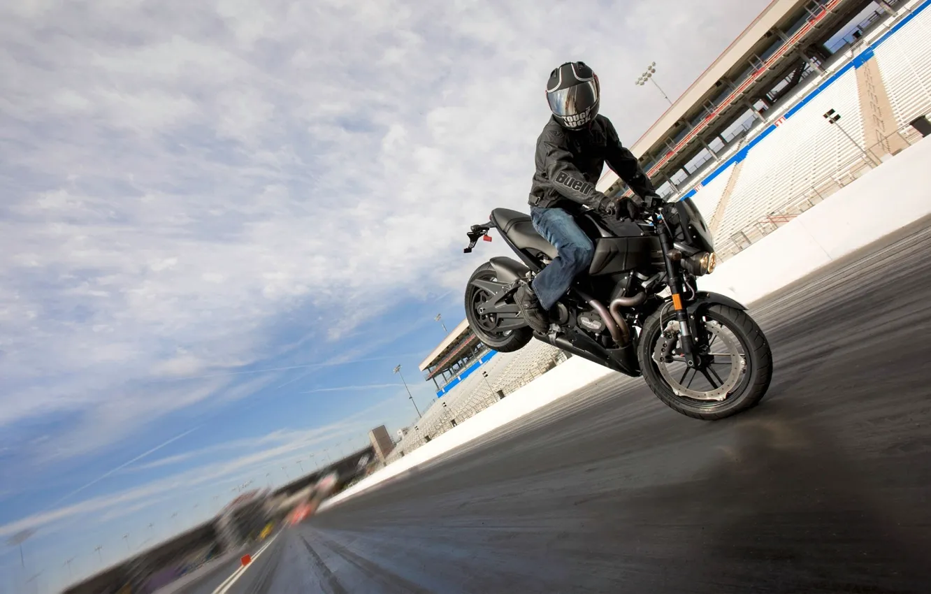 Photo wallpaper sportbike, standing, wheel, front