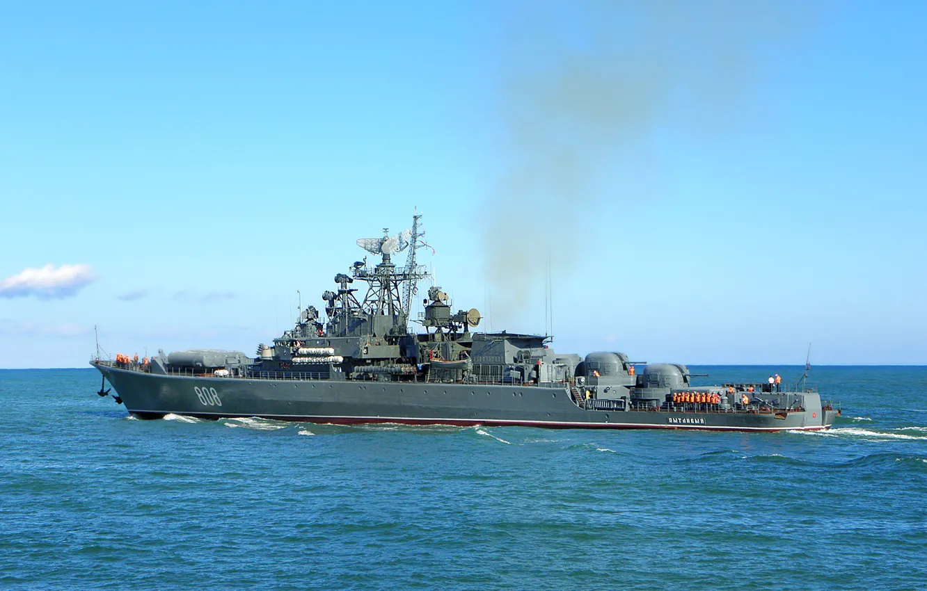 Photo wallpaper ship, The black sea, guard, project 1135m, inquisitive
