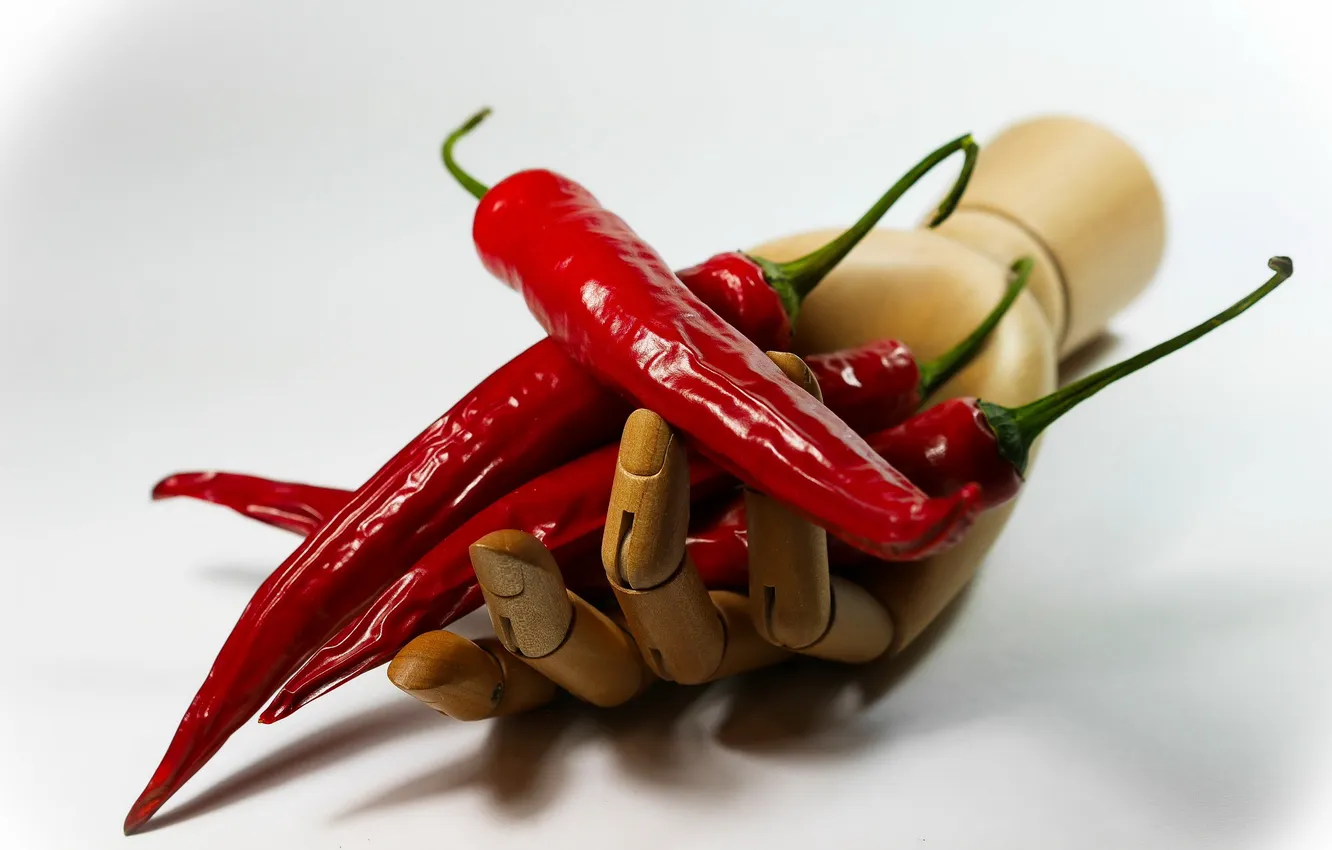 Photo wallpaper background, hands, pepper