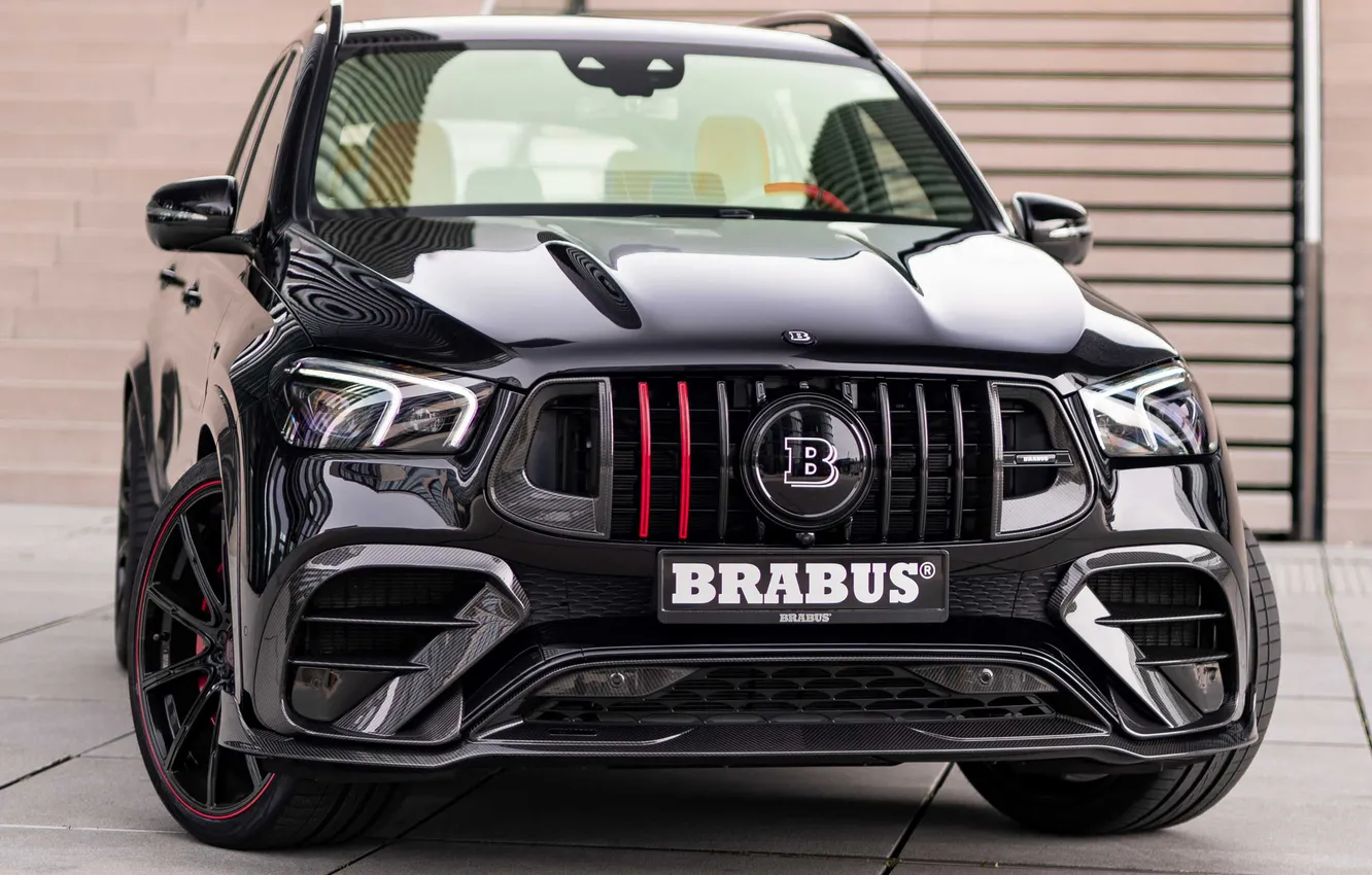 Photo wallpaper car, Mercedes, Brabus, black, crossover