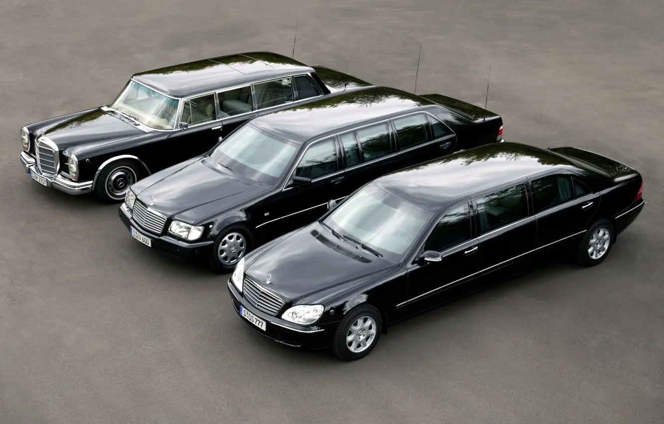 Photo wallpaper three, Mercedes, Maybach, Pullman