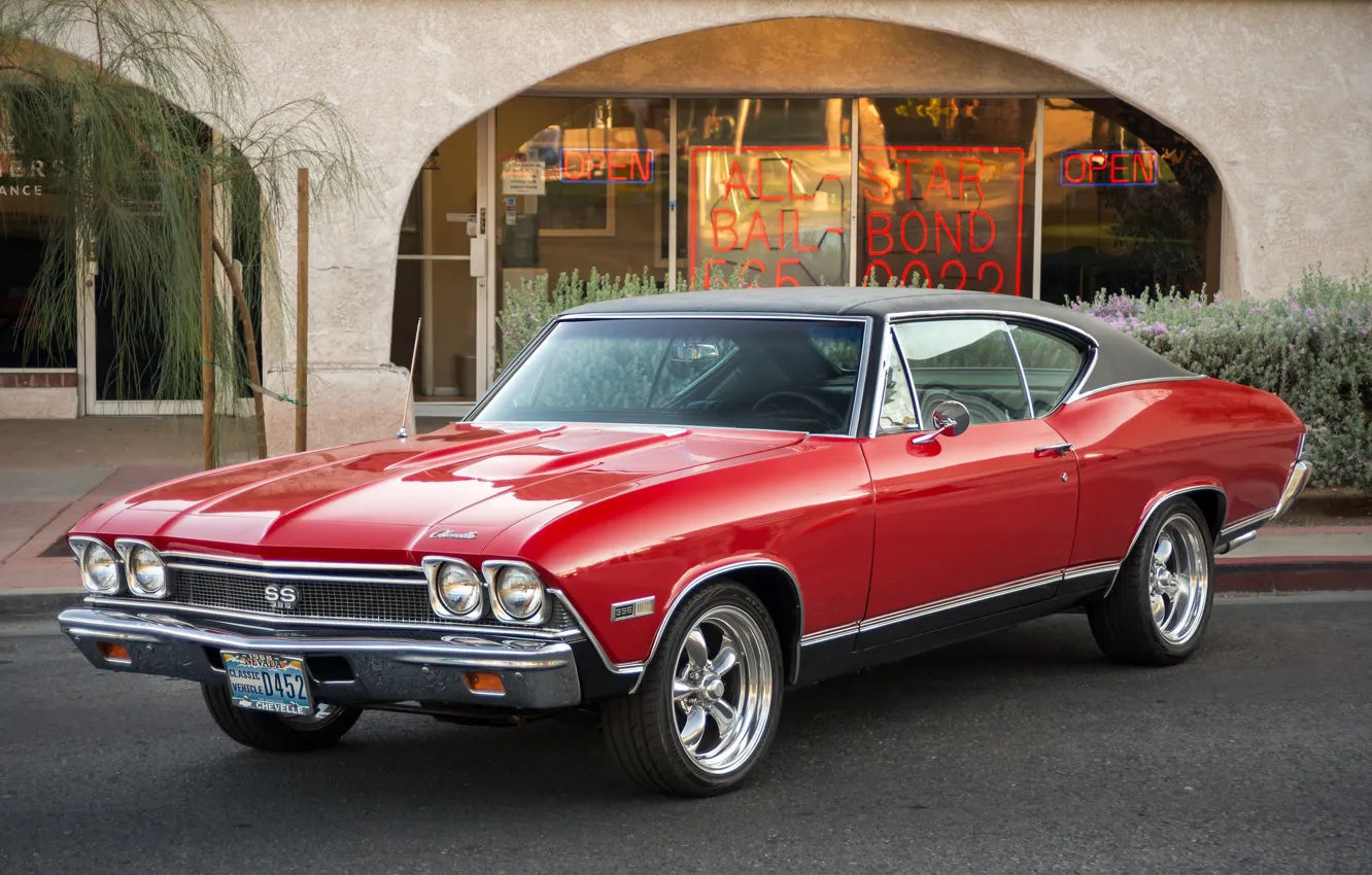 Photo wallpaper retro, Chevrolet, classic, 1968, Chevelle