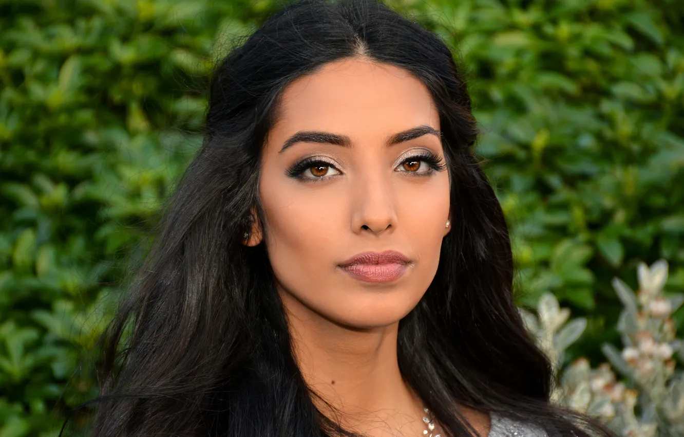 Photo wallpaper eyes, girl, face, background, hair, lips