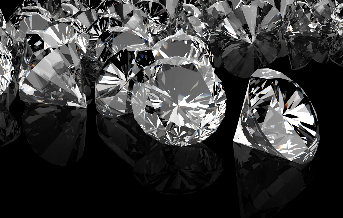 Photo wallpaper the dark background, diamonds, pebbles