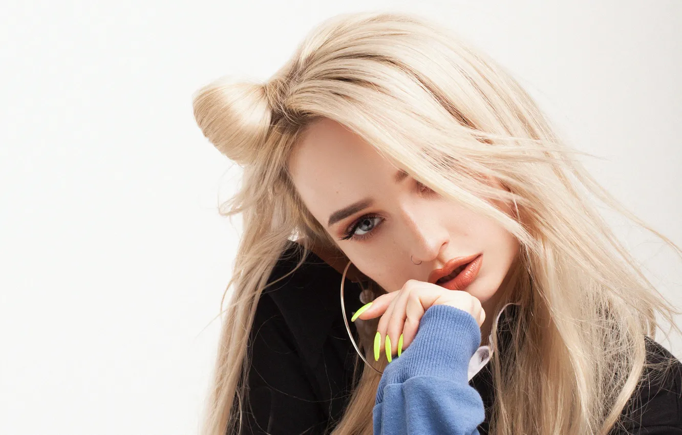Photo wallpaper look, girl, hair, Kim Petras