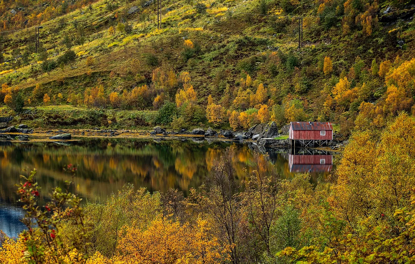 Photo wallpaper the sky, landscape, nature, Norway, The Lofoten Islands