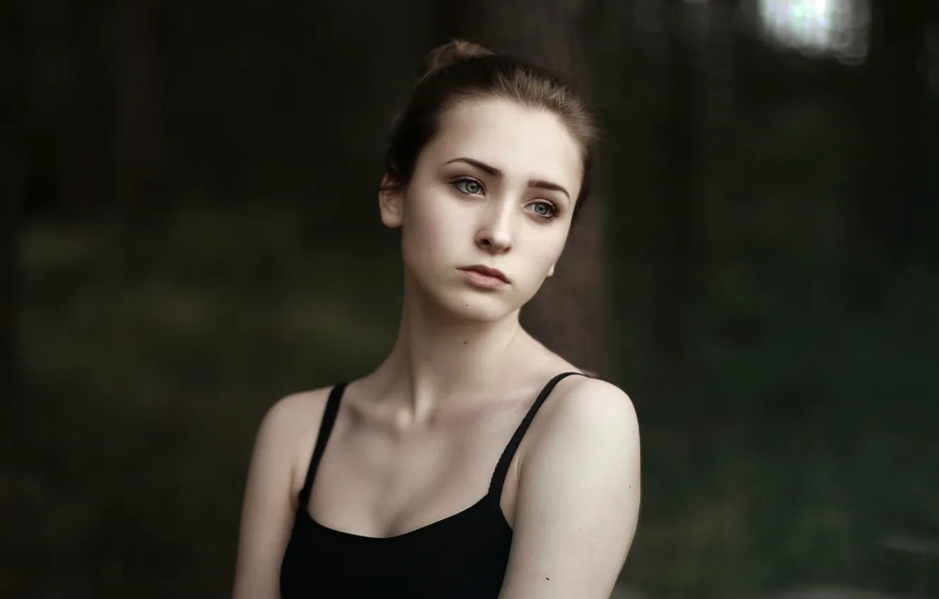 Photo wallpaper portrait, the beauty, bokeh, selfportrait, Vicki