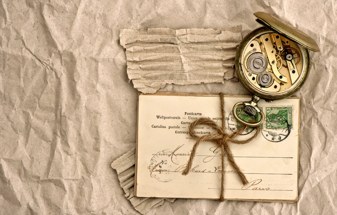 Photo wallpaper mechanism, rope, cardboard, vintage, vintage, brand