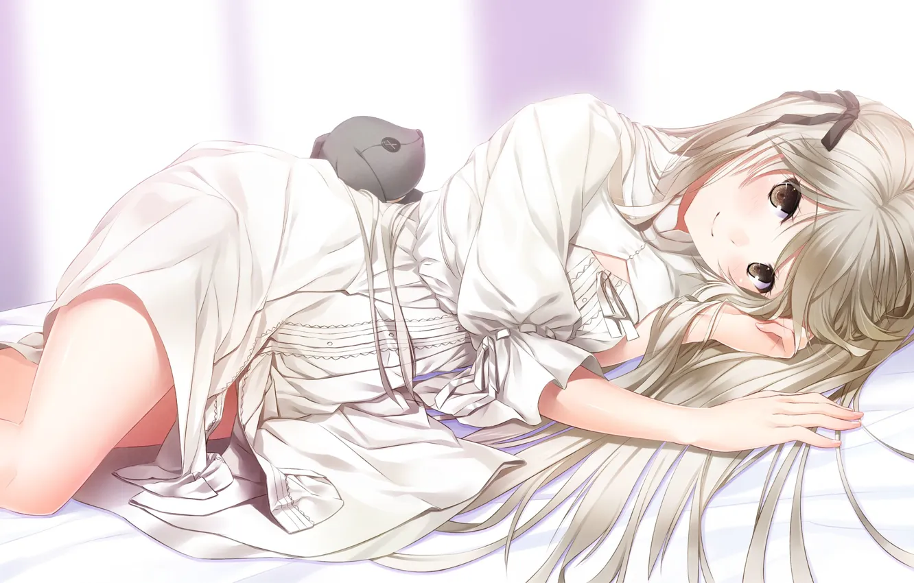 Photo wallpaper toy, rabbit, girl, lies, kasugano sora, yosuga no sora