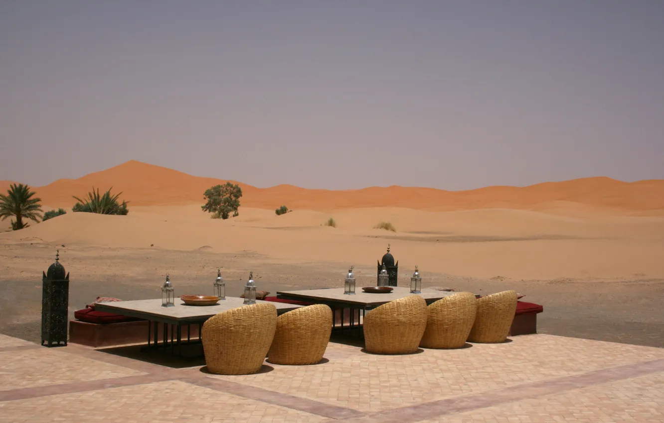 Photo wallpaper Sahara, lodge, glamping, Morocco's Luxury Secret Desert Camp, kasbah
