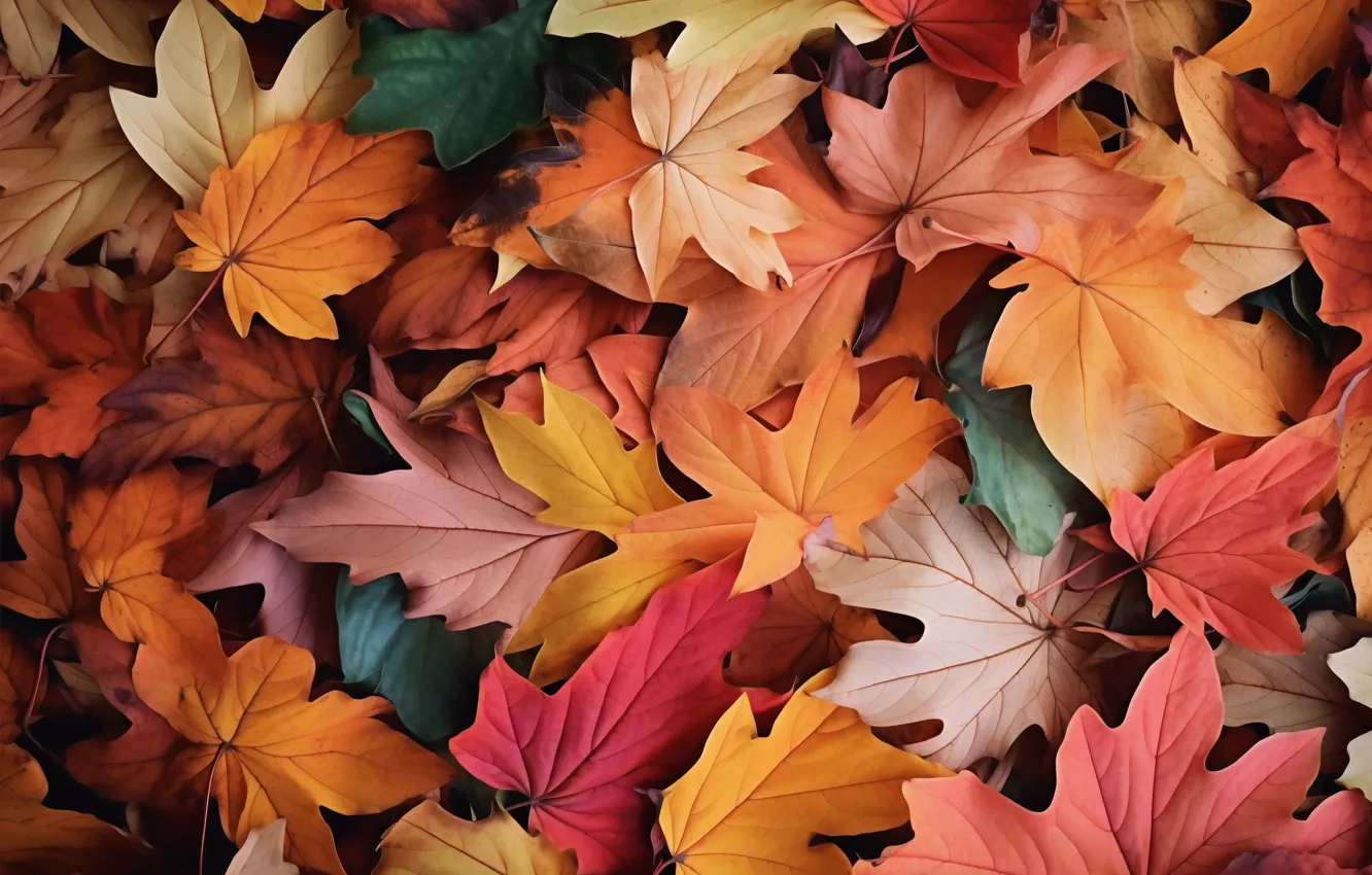 Photo wallpaper autumn, leaves, background, texture, colorful, autumn, leaves, maple