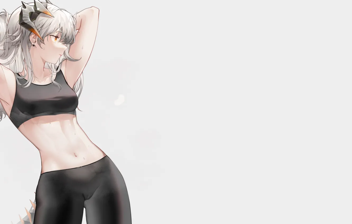Photo wallpaper girl, hot, sexy, anime, pretty, babe, tummy, tights