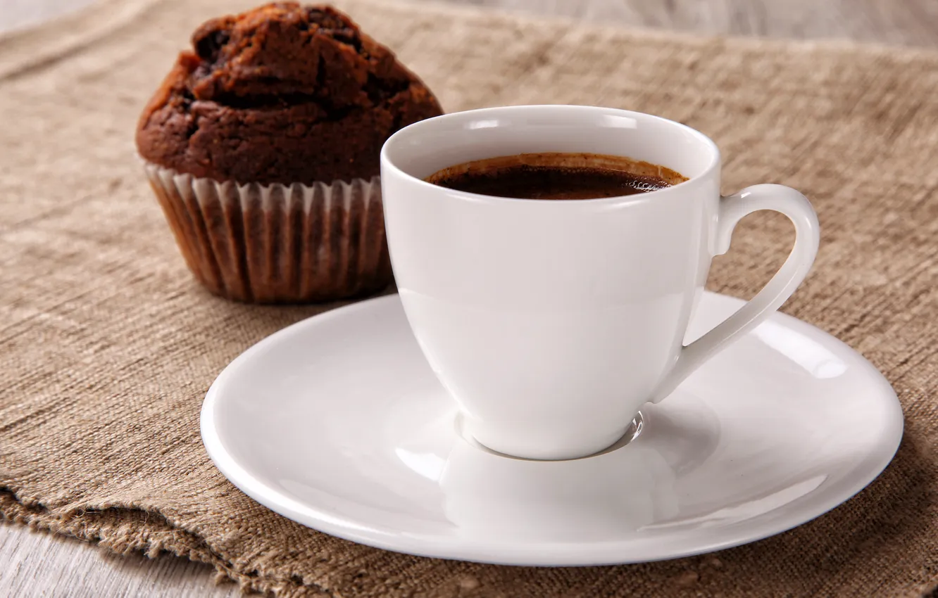 Photo wallpaper coffee, dessert, cupcakes