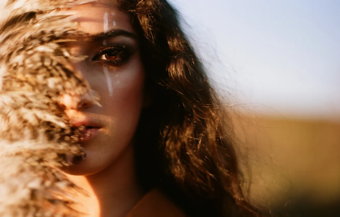 Photo wallpaper look, girl, portrait