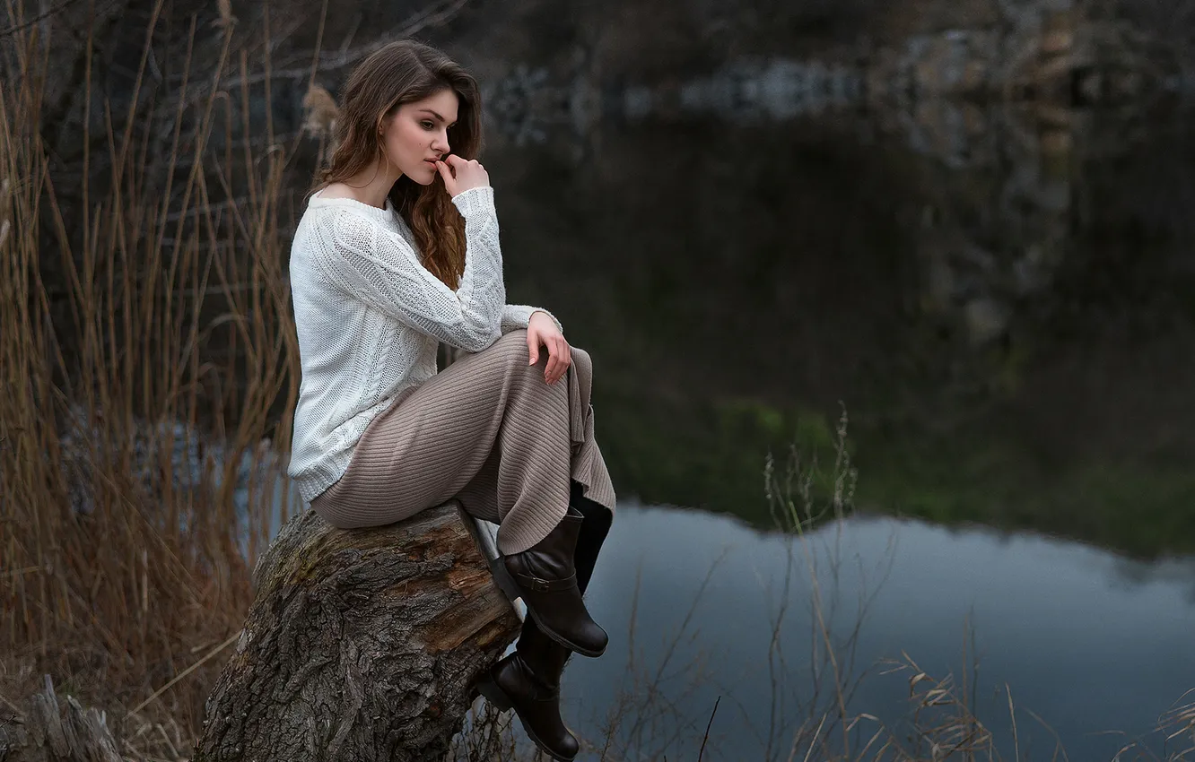 Photo wallpaper forest, lake, photoshoot, Dmitry Begma