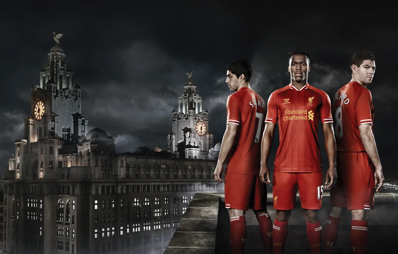 Photo wallpaper bird, football, England, captain, emblem, club, bird, Steven Gerrard