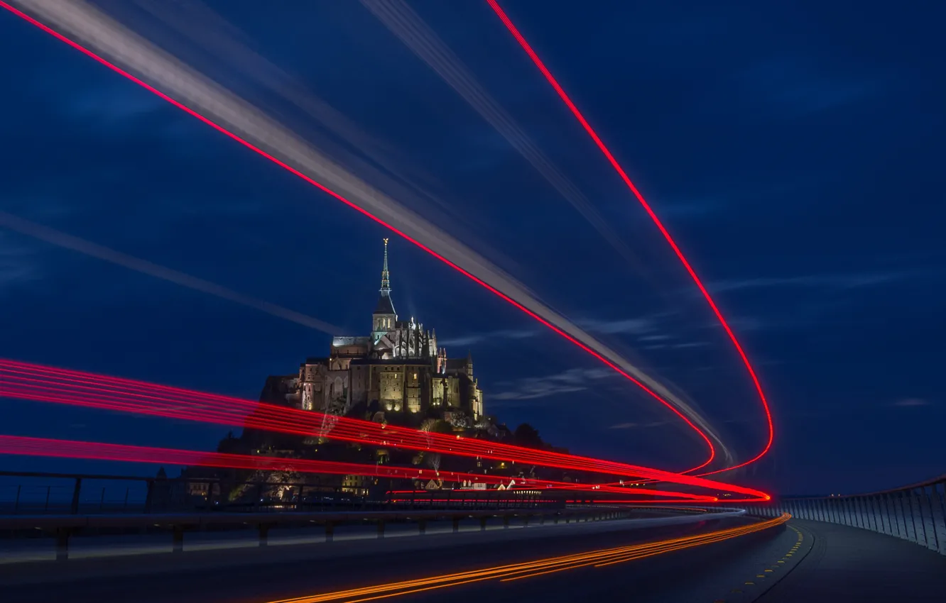 Photo wallpaper Mont Saint-Michel, Lower Normandy, France