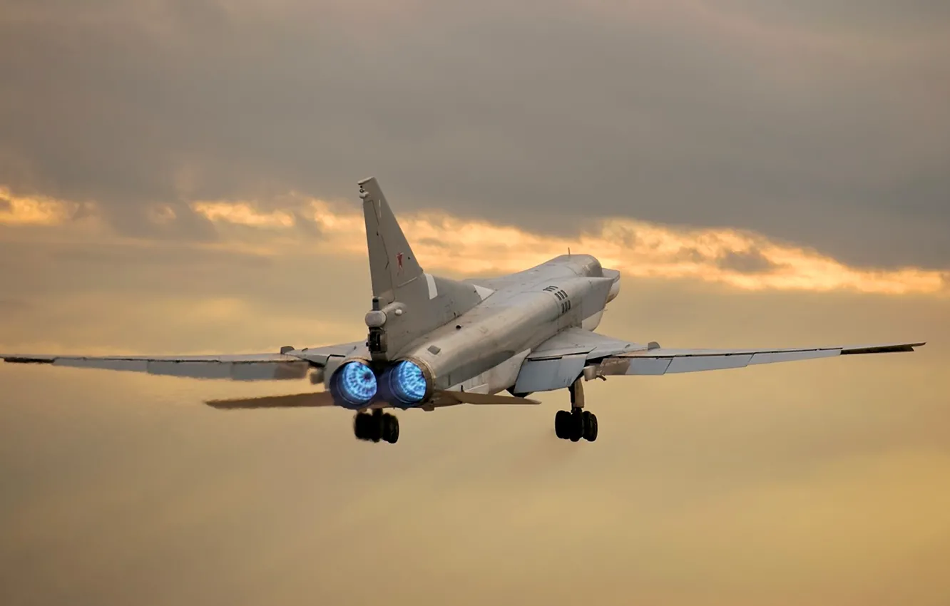 Photo wallpaper the sky, clouds, bomber, the plane, Backfire, Tu-22M3