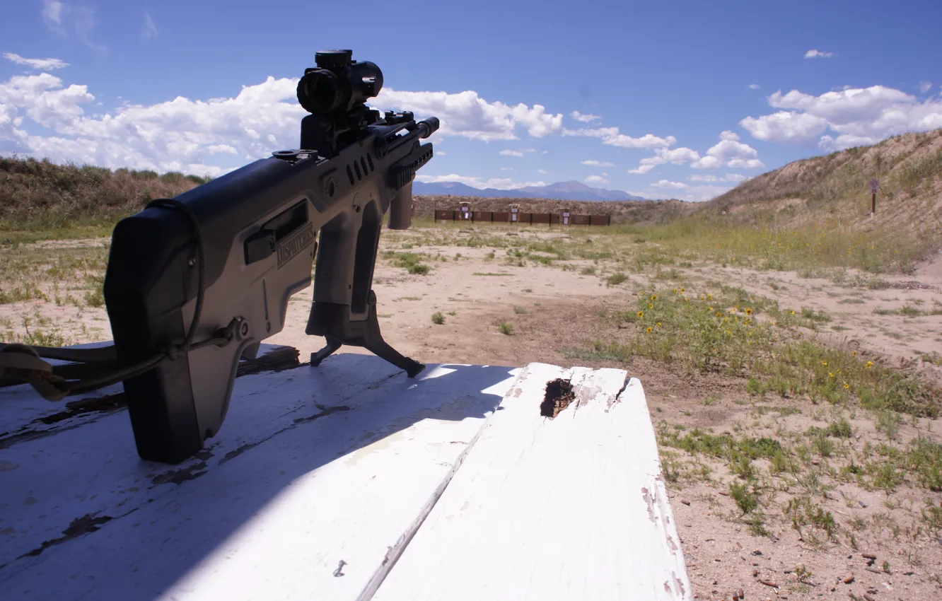 Photo wallpaper machine, rifle, the shooting range, assault, Tavor, TAR-21