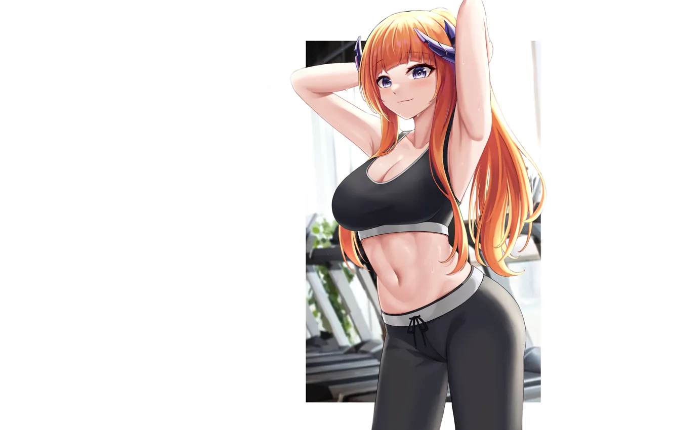 Photo wallpaper girl, sexy, sexy girl, anime, pretty, babe, fitness, gym