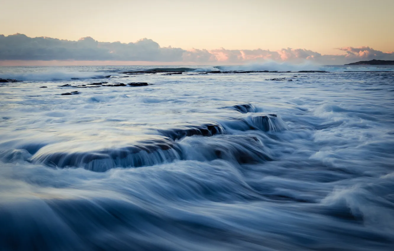Photo wallpaper sea, the sky, stream