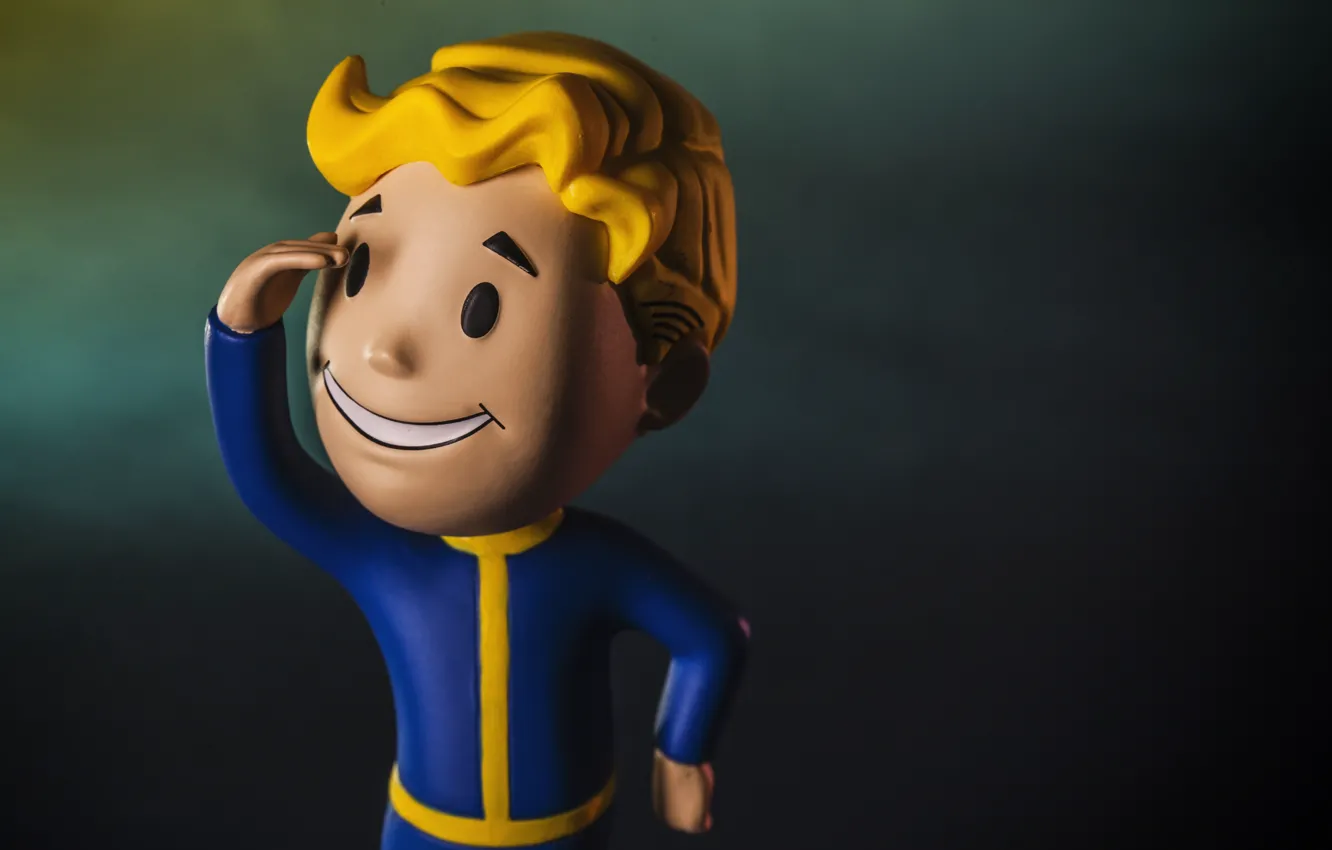 Photo wallpaper Fallout, figures, Bethesda Softworks, Bethesda, Bethesda Game Studios, Vault Boy, Vault Boy, Bethesda