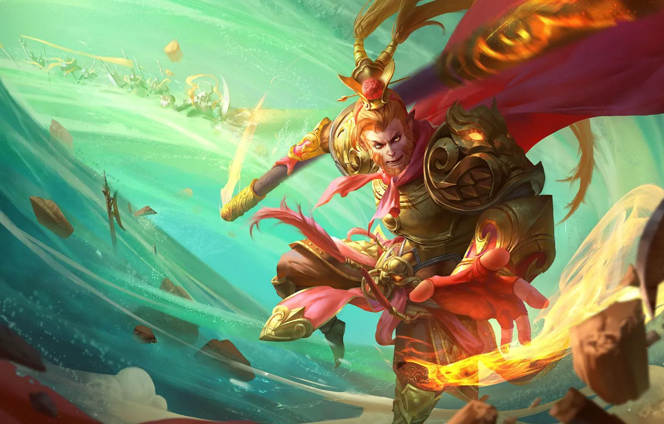 Photo wallpaper the game, samurai, King of Glory, The king of glory, The Monkey King