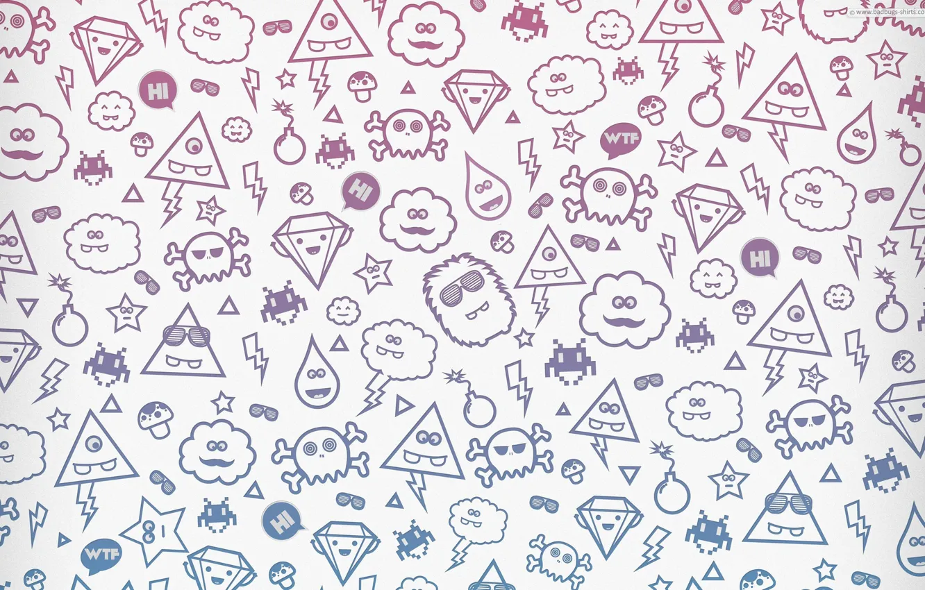 Photo wallpaper figure, monster, monster, pattern