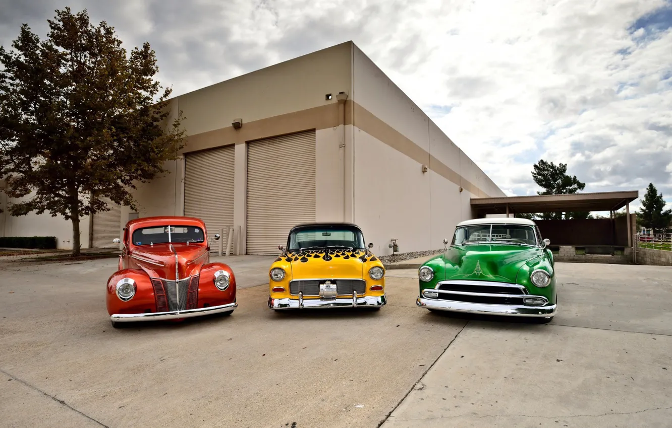 Photo wallpaper Cars, Colors, Retro, Vintage cars