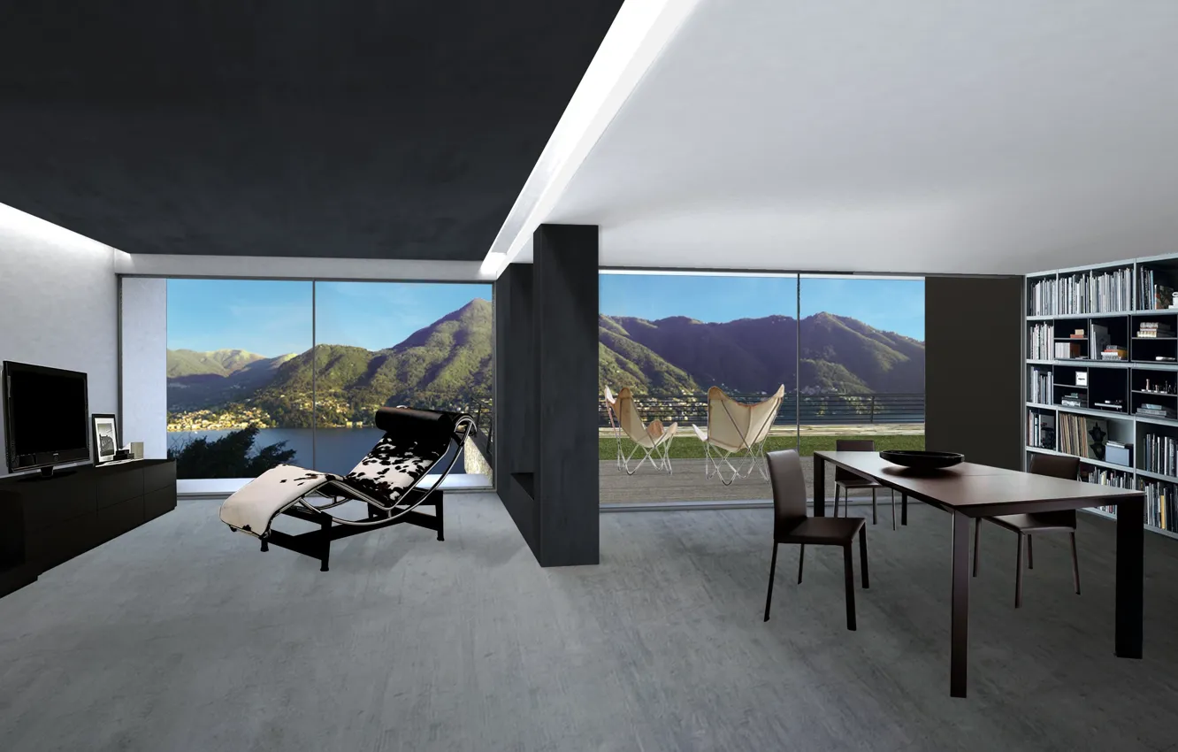 Photo wallpaper design, style, Villa, interior, living space, Lake Como, Luxury Apartments