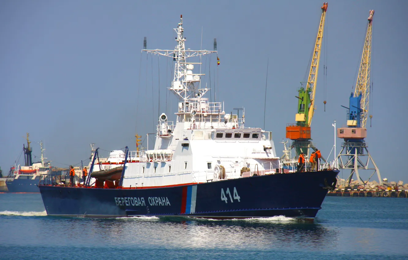 Photo wallpaper ship, port, Novorossiysk, guard, border